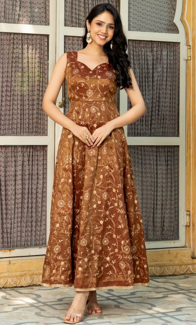 Towny Embroidered Tissue Dress