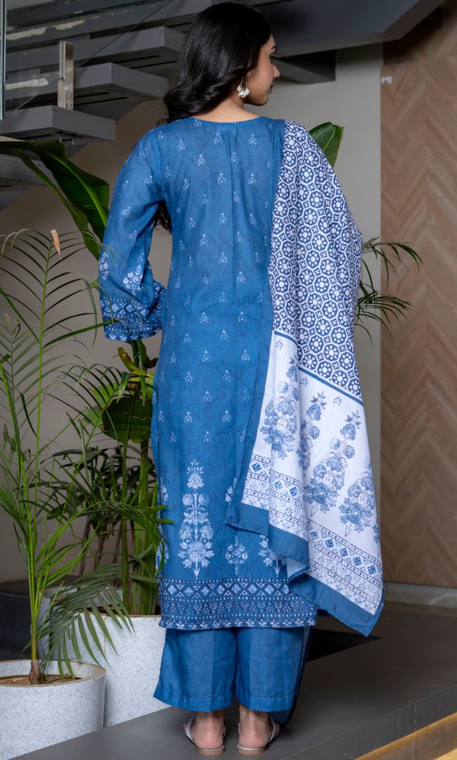 Indigo Blossom Suit Set