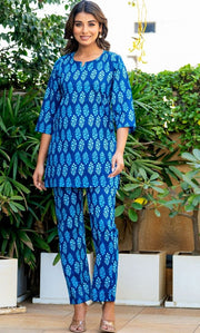 Indigo Garden Printed Rozana Set