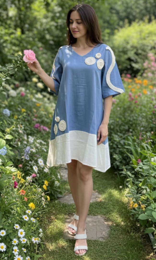 Cornflower Crochet Dress