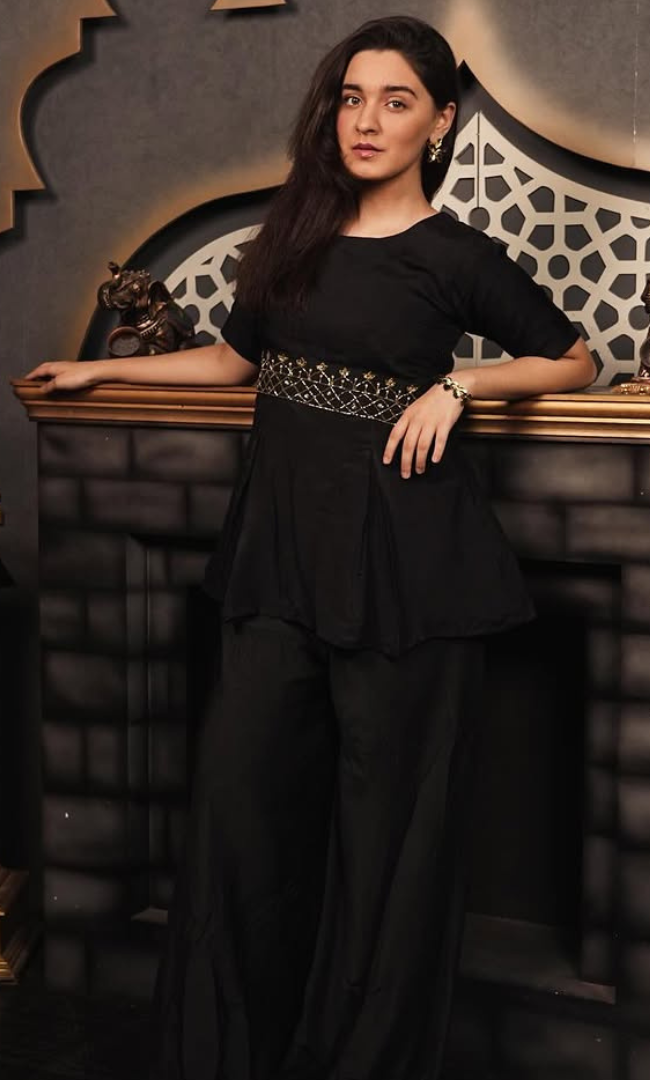 Pitch Black Muslin Sharara Set