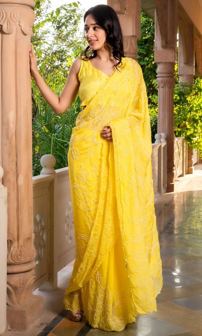 Sunshine Handwork Saree
