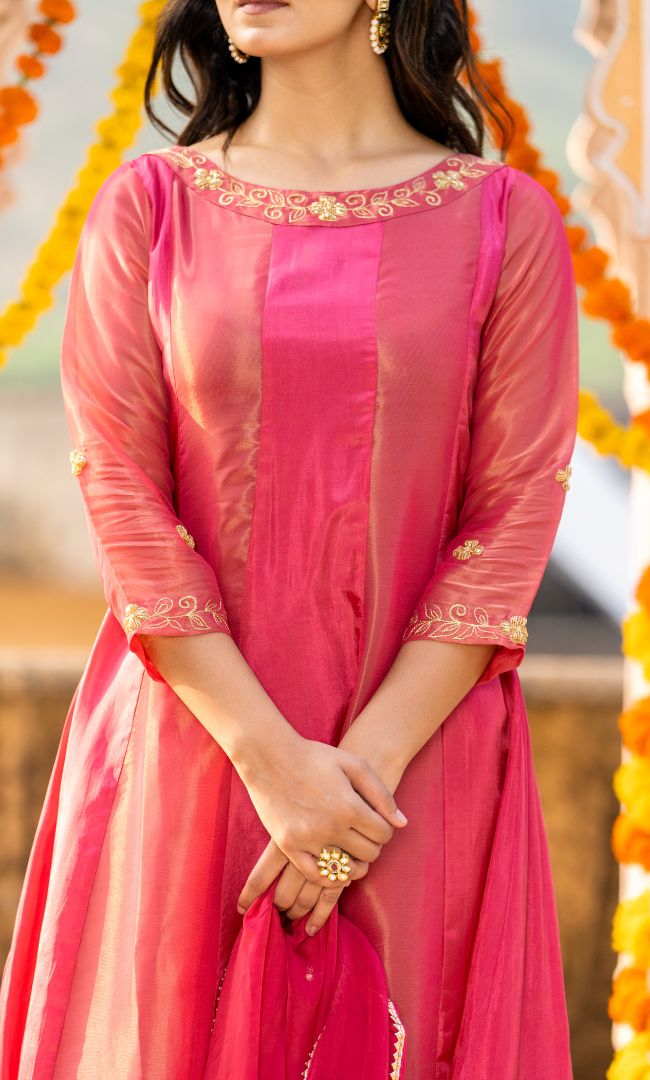 Rasberry Pink Tissue Suit Set