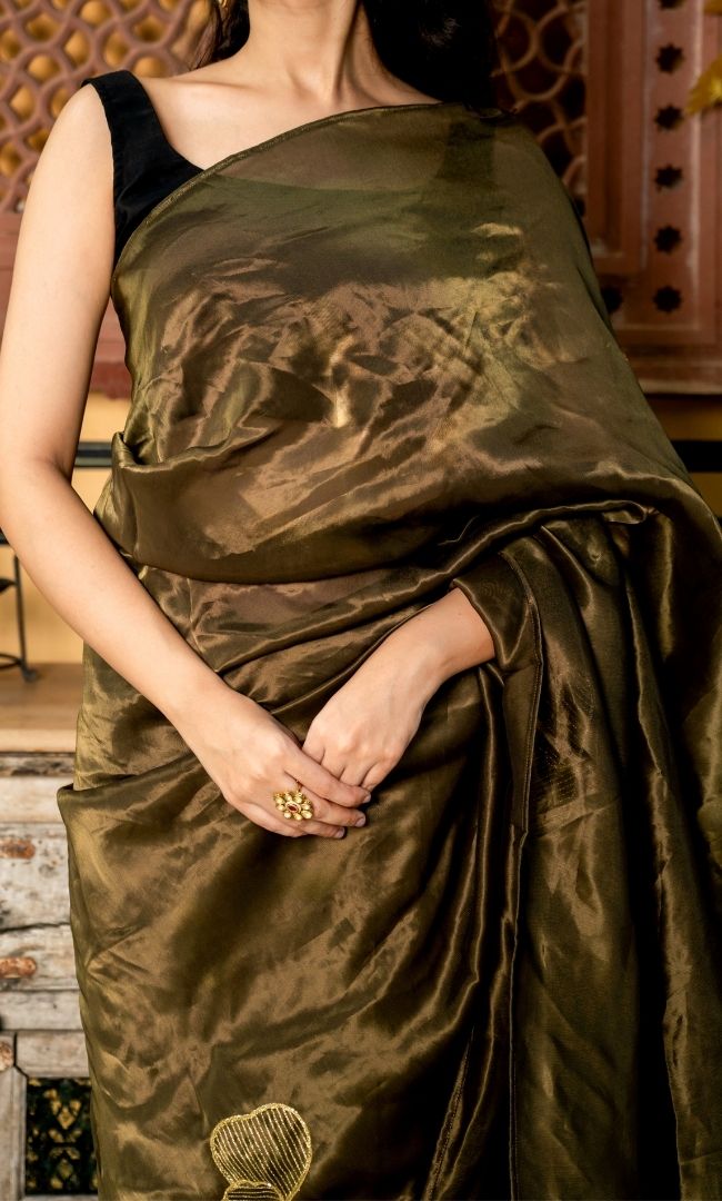 Hina Green Tissue Saree