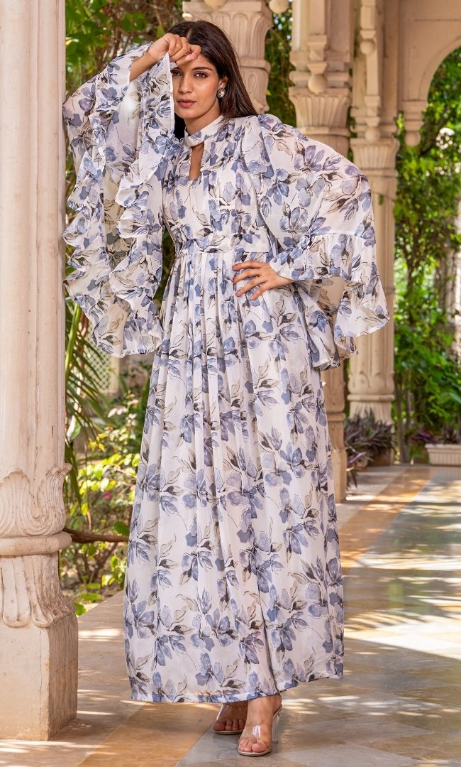 Carolina Blue Printed Dress