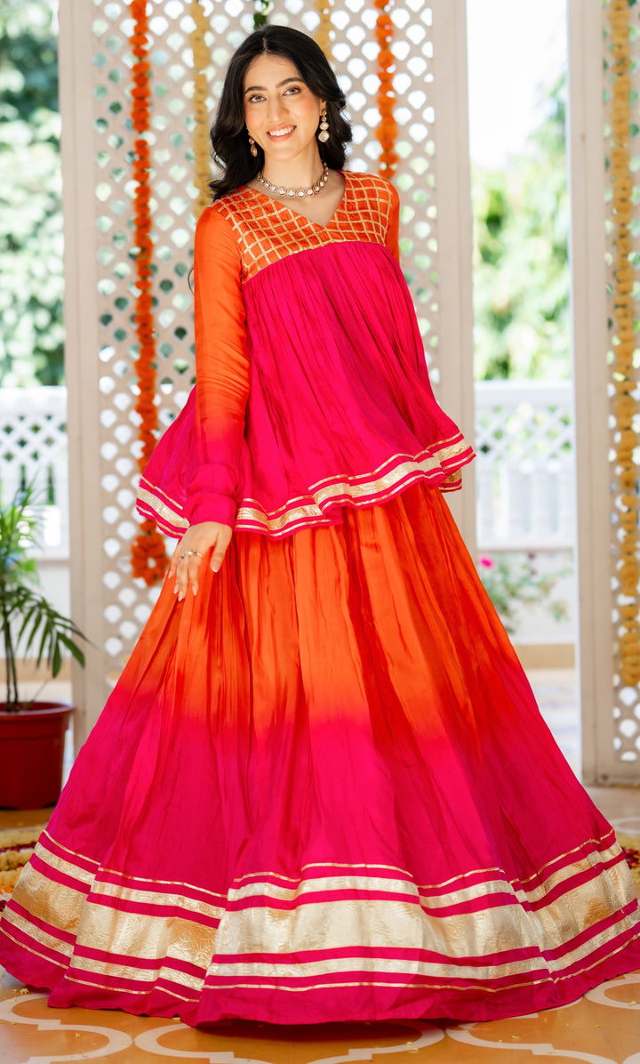 Rose Saffron Skirt Set