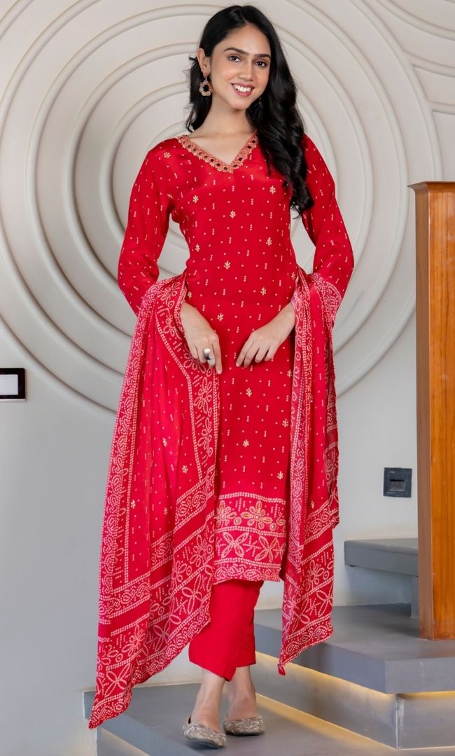 Surkh Gul Red Suit Set