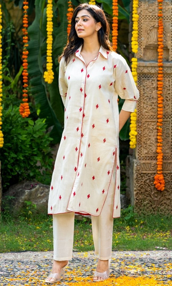Tiles Diamonds Cotton Co-ord Set
