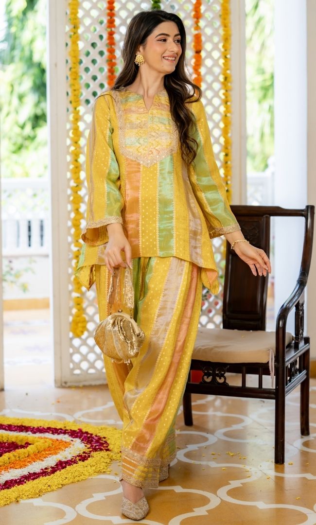 Meerab Yellow Farsi Set