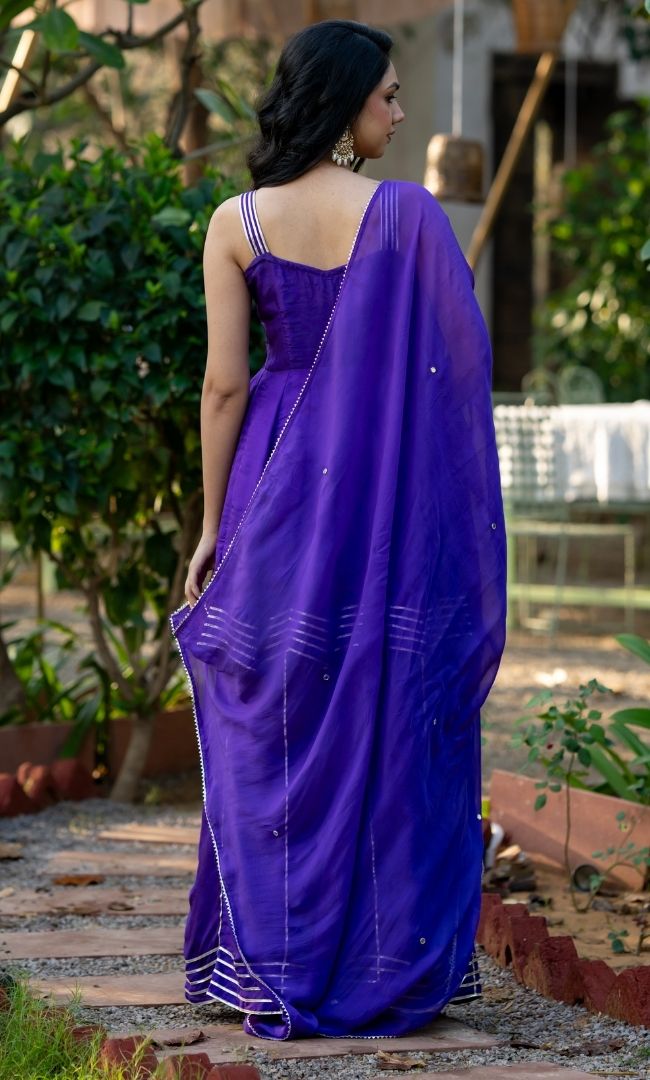 Chic Violet Sharara Set