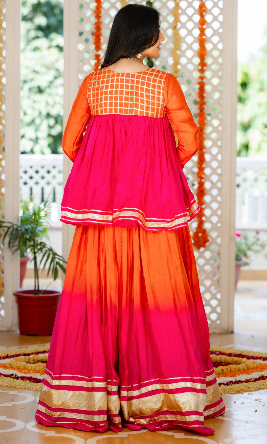 Rose Saffron Skirt Set