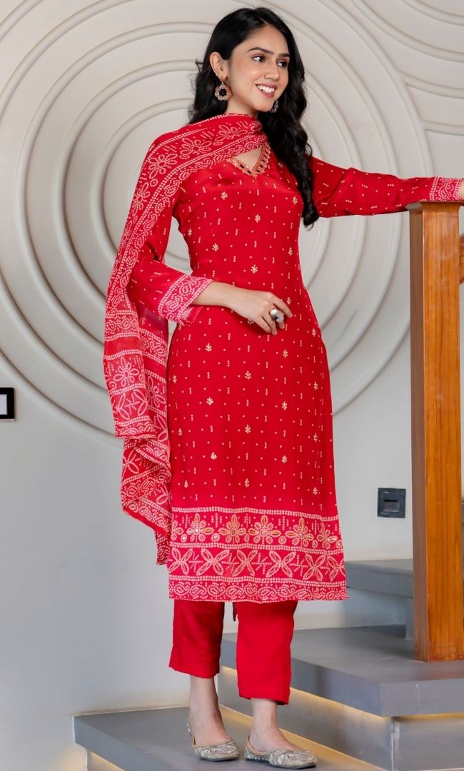 Surkh Gul Red Suit Set