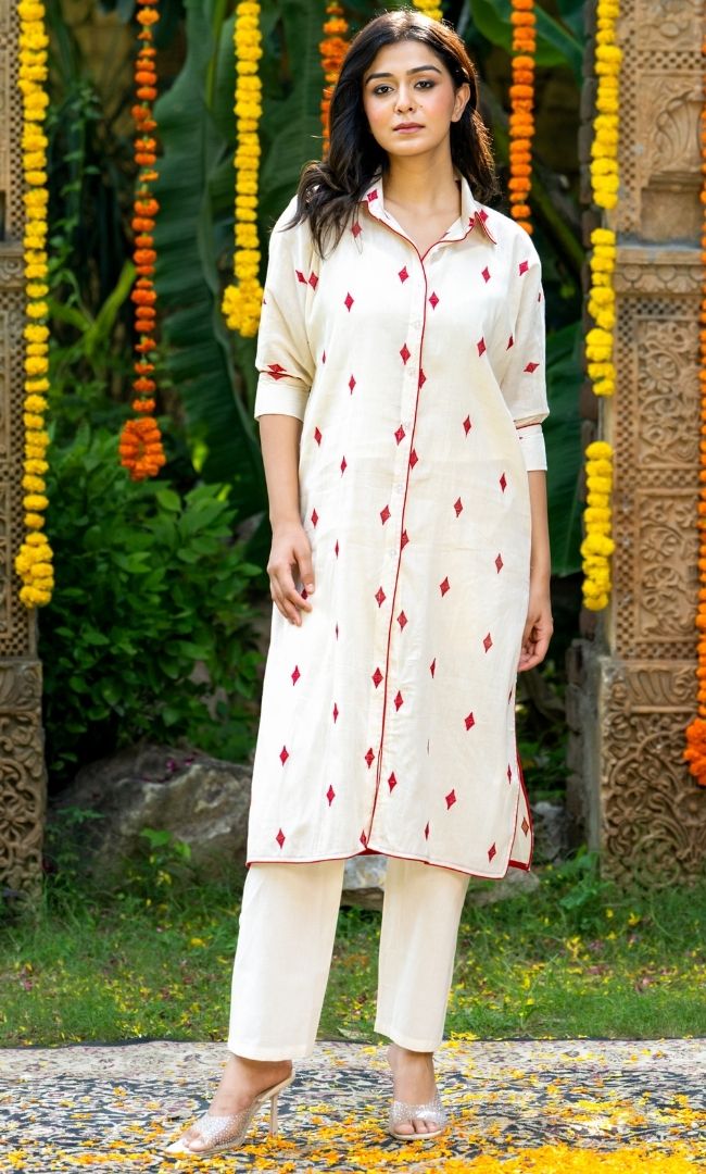 Tiles Diamonds Cotton Co-ord Set