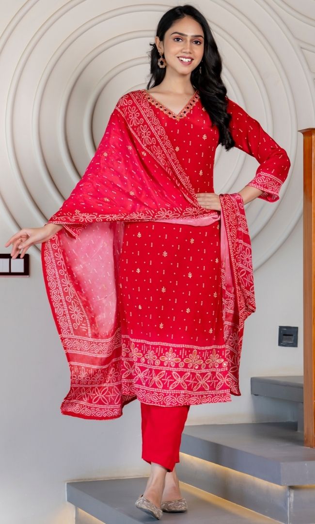 Surkh Gul Red Suit Set