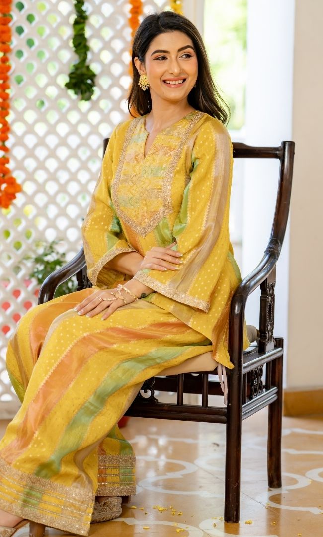Meerab Yellow Farsi Set