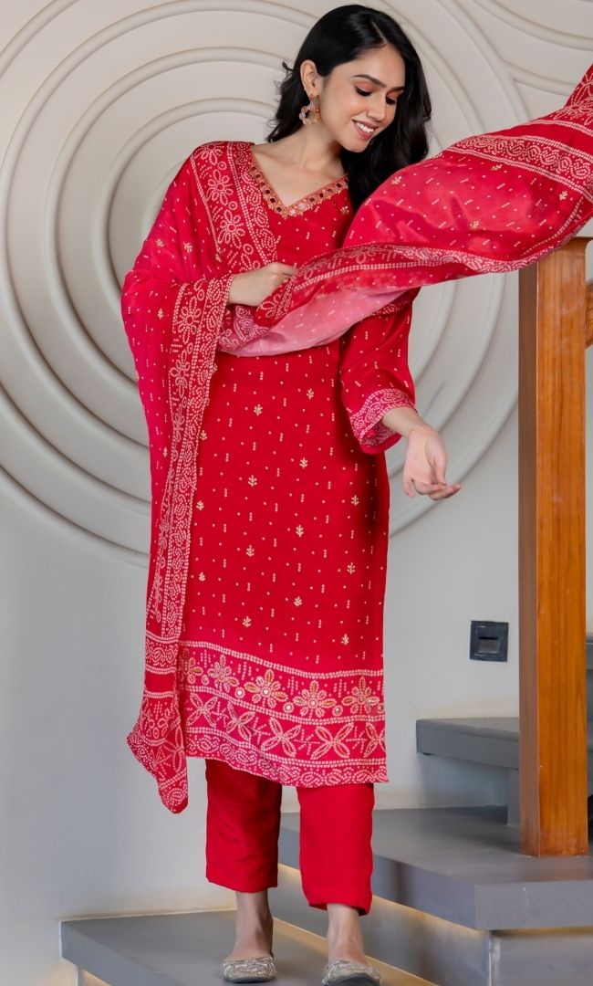Surkh Gul Red Suit Set