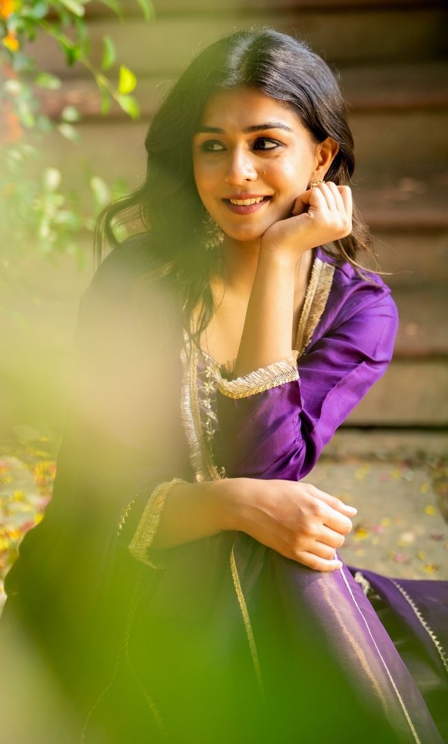 Jasmin Purple Sharara set