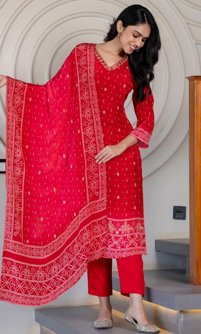 Surkh Gul Red Suit Set
