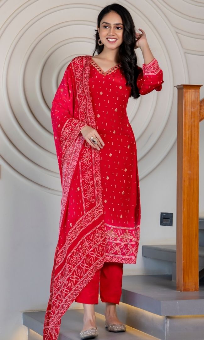 Surkh Gul Red Suit Set
