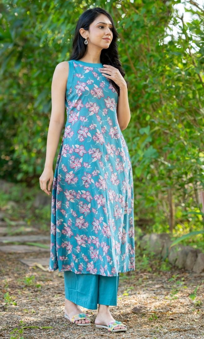 Teal Floral Co-ord set