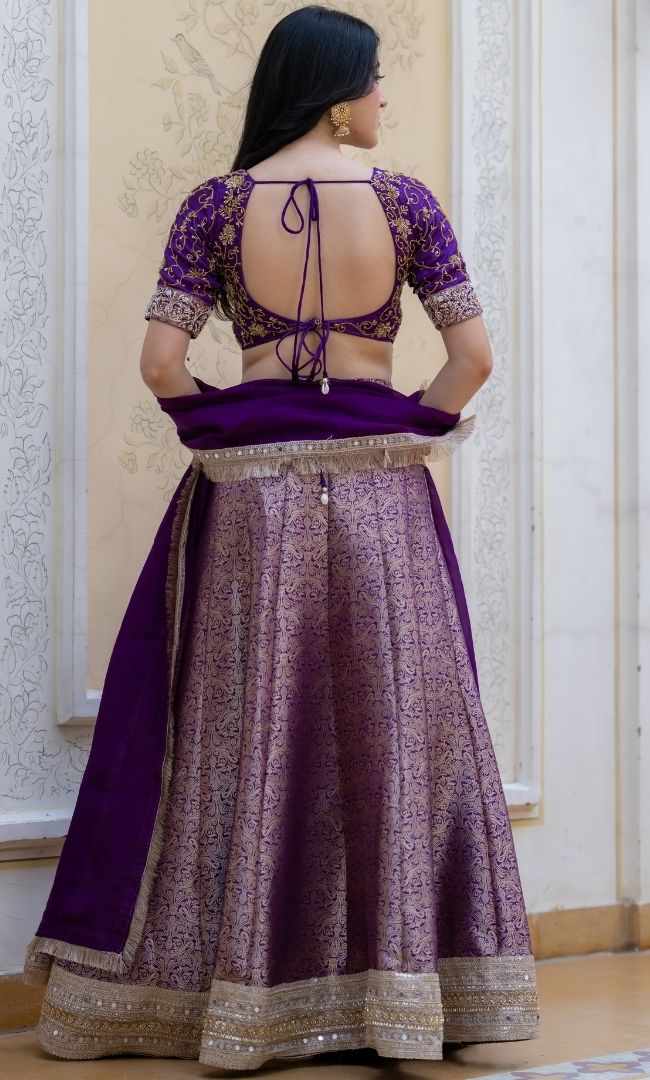Hoor Cosmos Brocade Lehenga Set