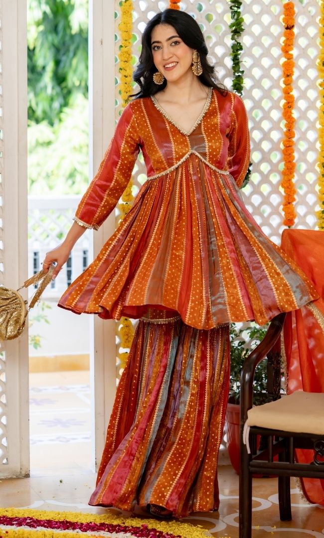 Parve Multi Color Sharara Set
