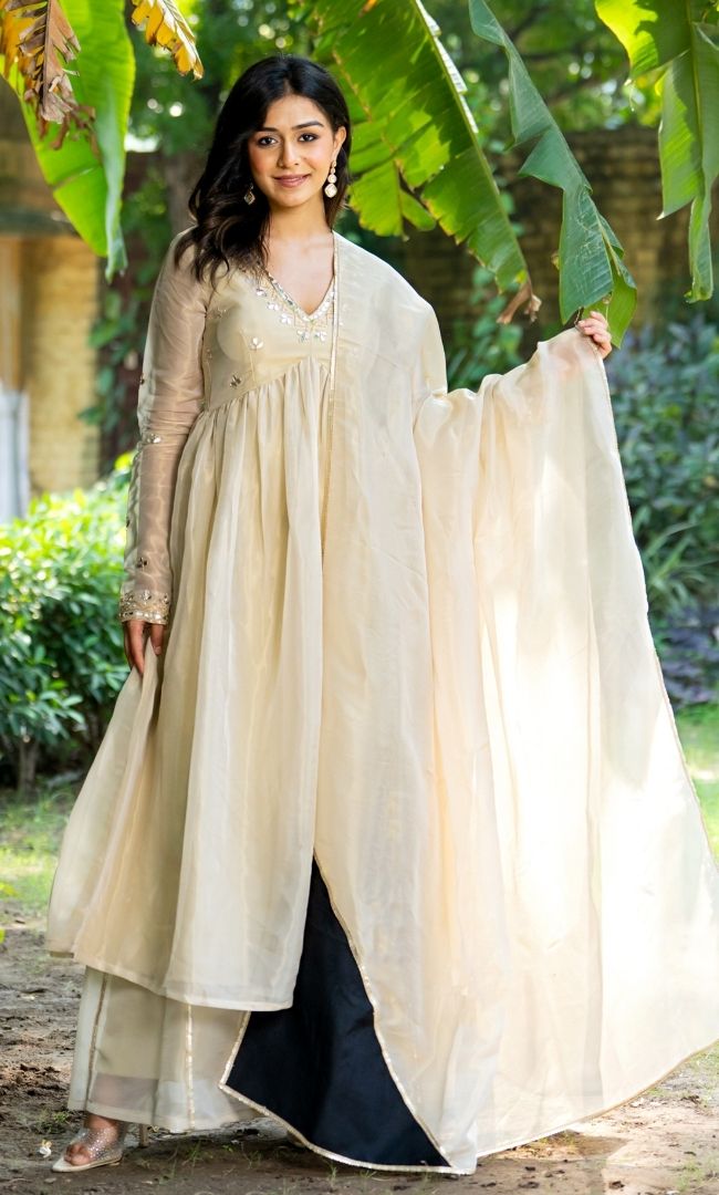 Pearl Ivory Tissue Suit Set