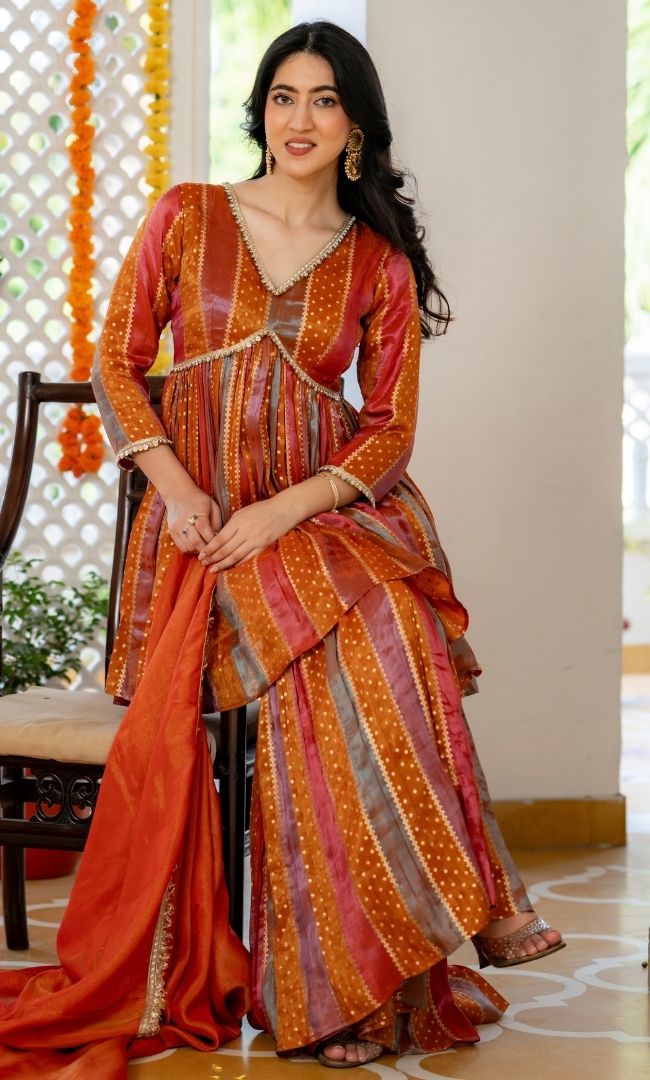 Parve Multi Color Sharara Set