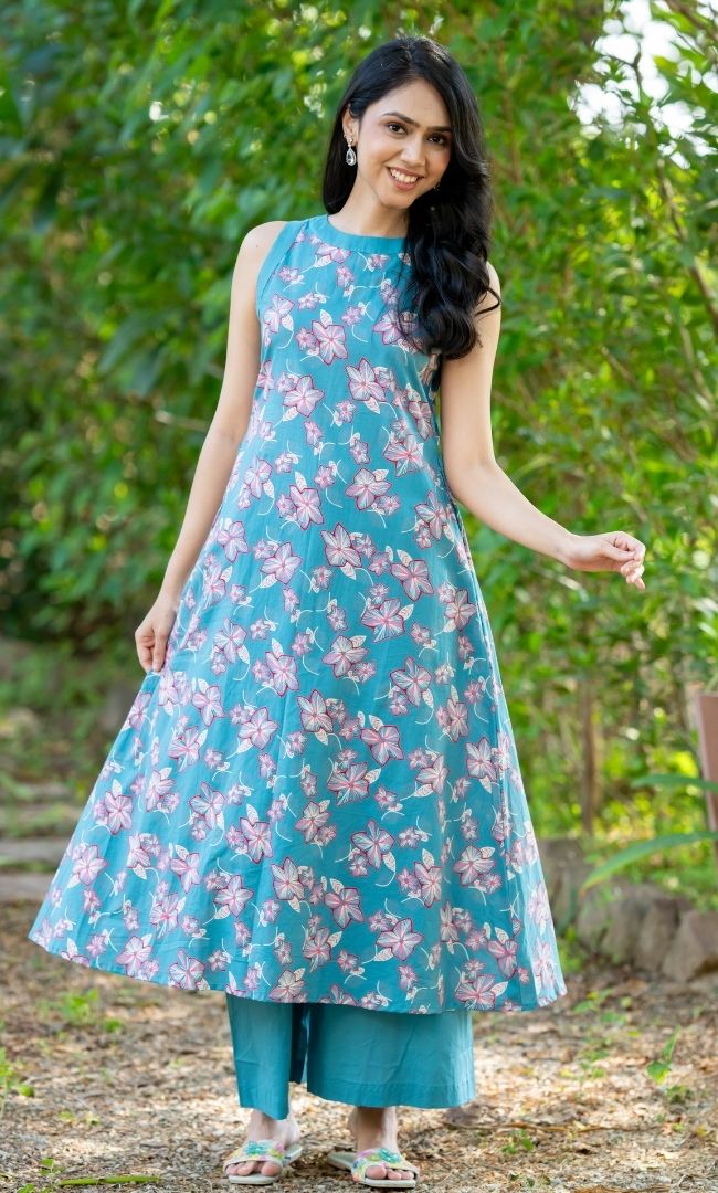 Teal Floral Co-ord set