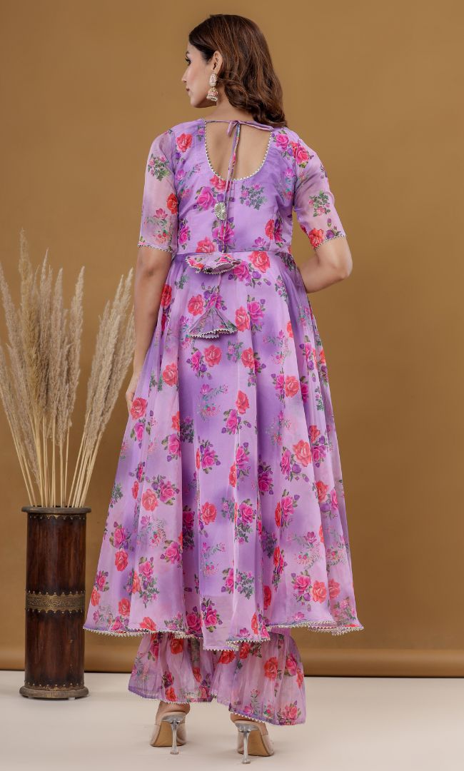 Iris Floral Anarkali Set
