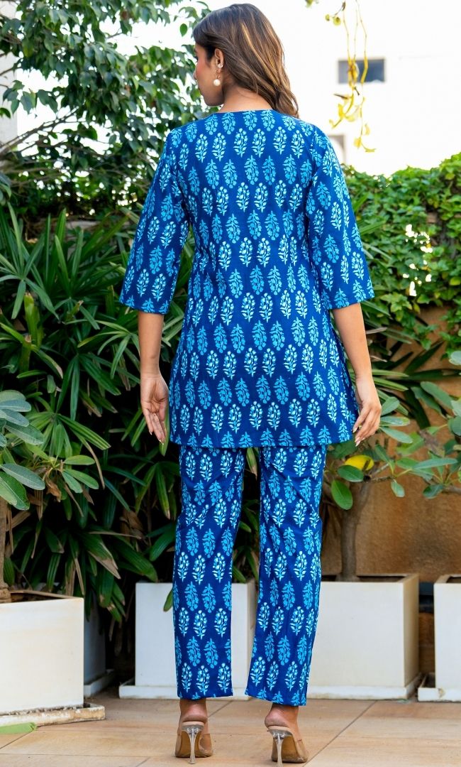 Indigo Garden Printed Rozana Set