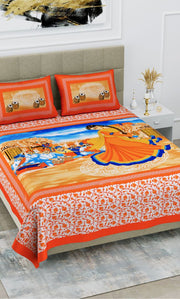 PAINTSTORY DOUBLE BED BEDHSHEET