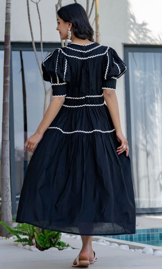 Soot Black Lacious Dress
