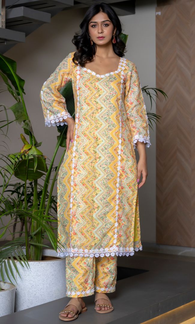 Goldie Printed Kurta Set