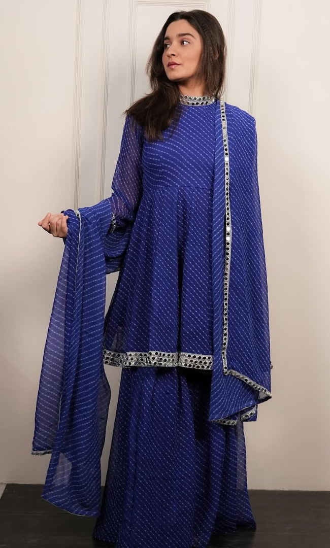 Morani Bandhani Sharara Set