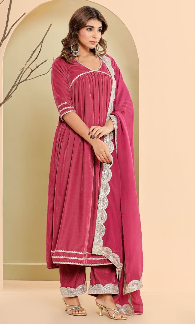 Berry Pink Kurta Set