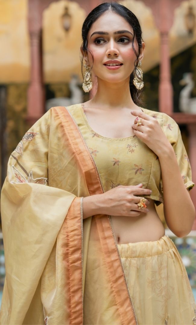 Marviya Yellow  Lehenga Set