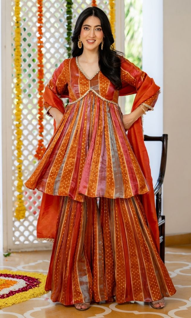 Parve Multi Color Sharara Set