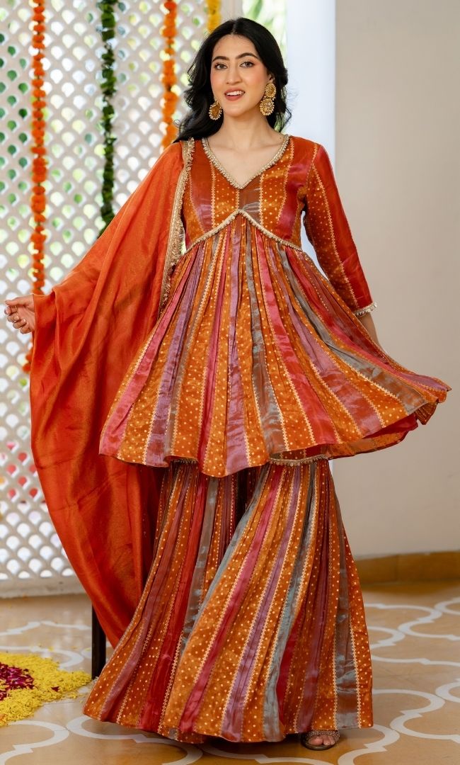 Parve Multi Color Sharara Set