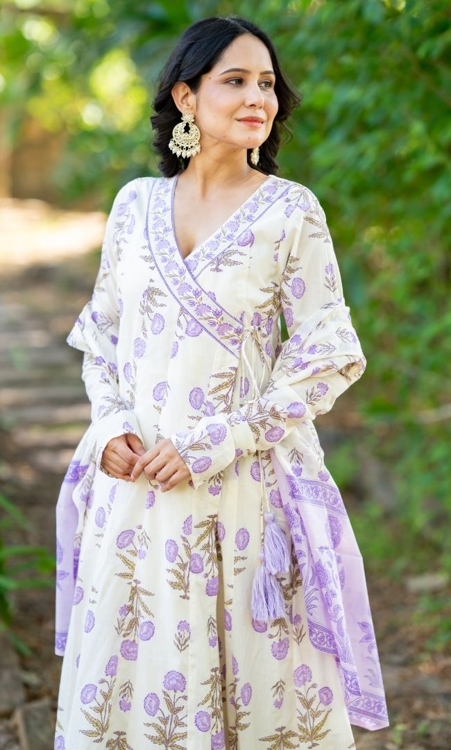 Lavisha Floral Angrakha Set