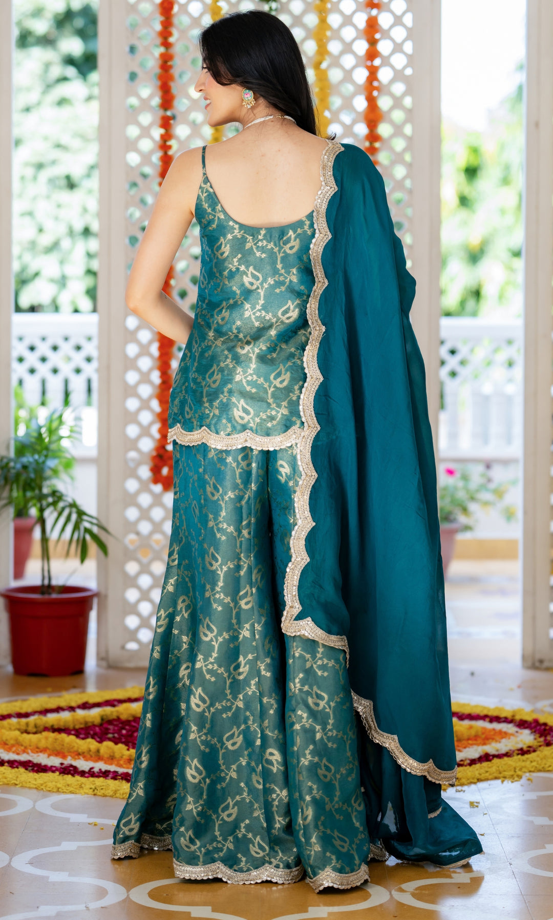 Mishka Firoza Brocade Suit Set