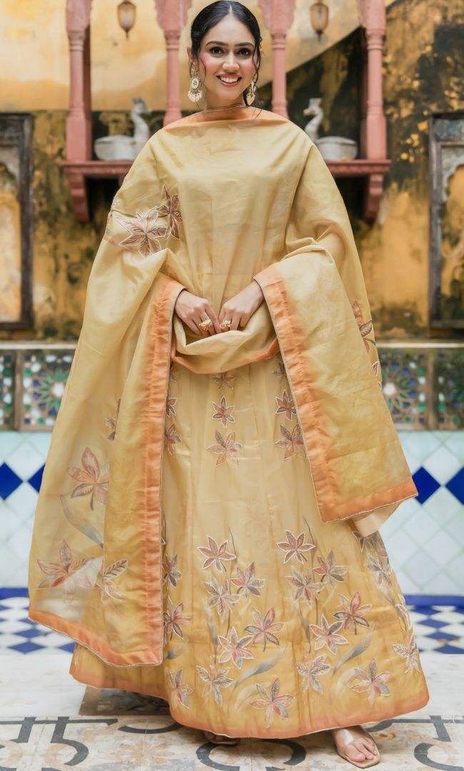 Marviya Yellow  Lehenga Set