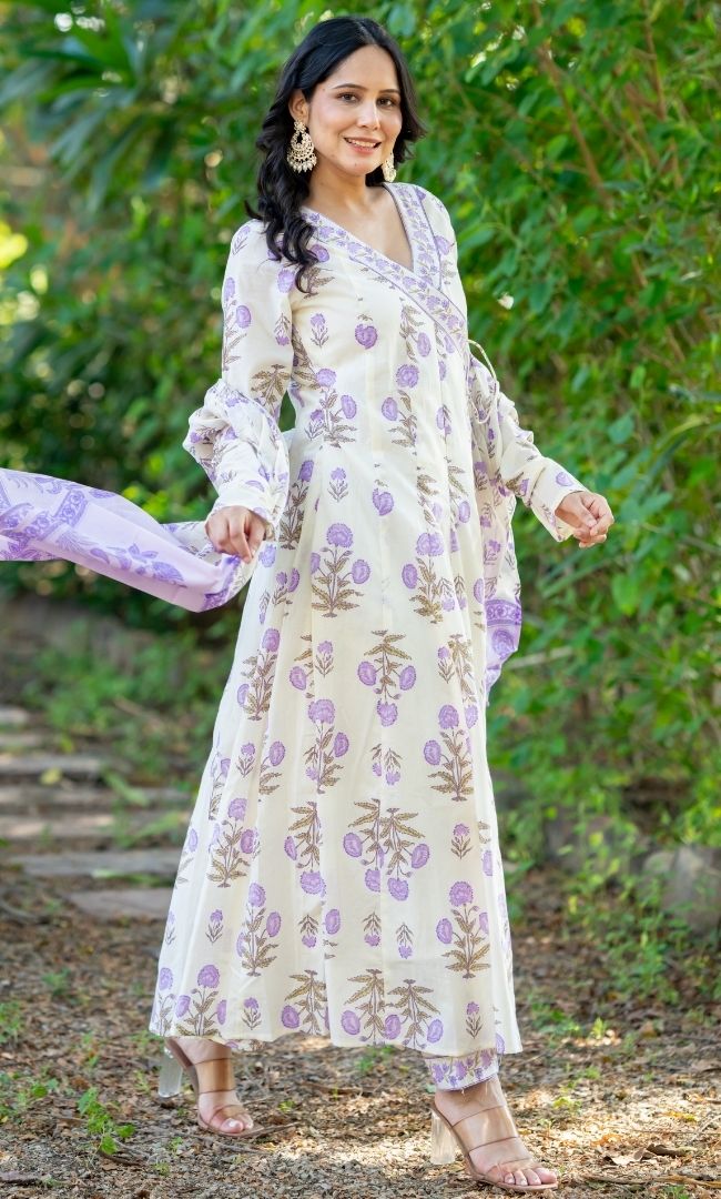 Lavisha Floral Angrakha Set