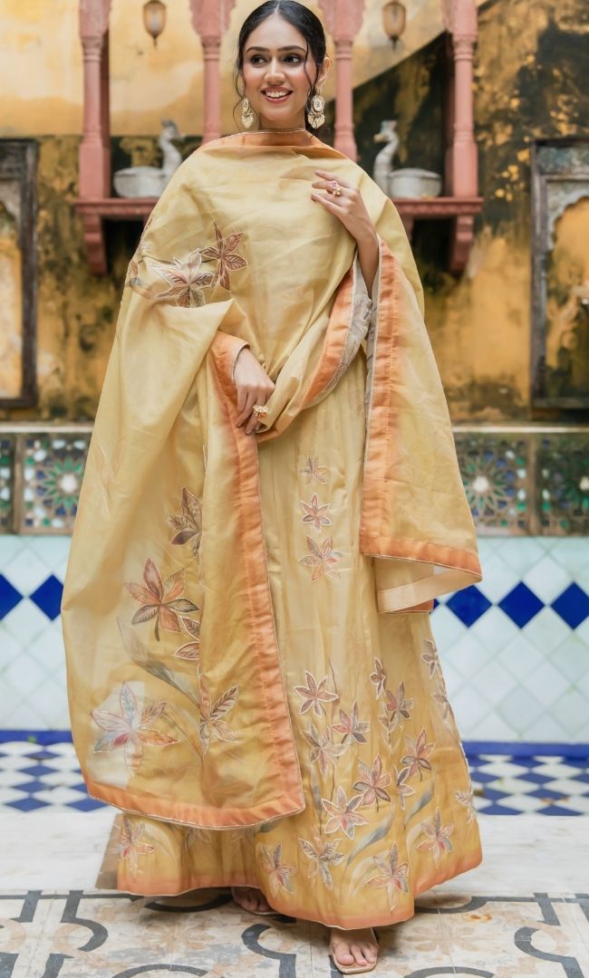 Marviya Yellow  Lehenga Set