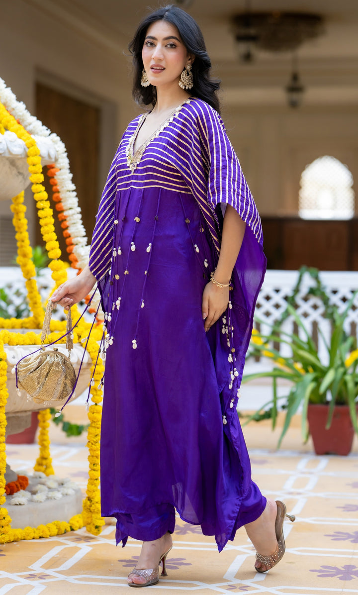 Vaani Purple Kaftan Set