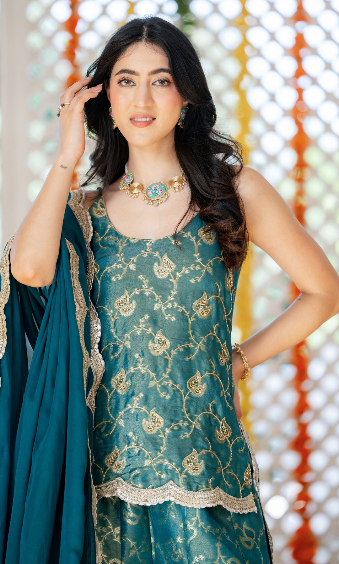 Mishka Firoza Brocade Suit Set