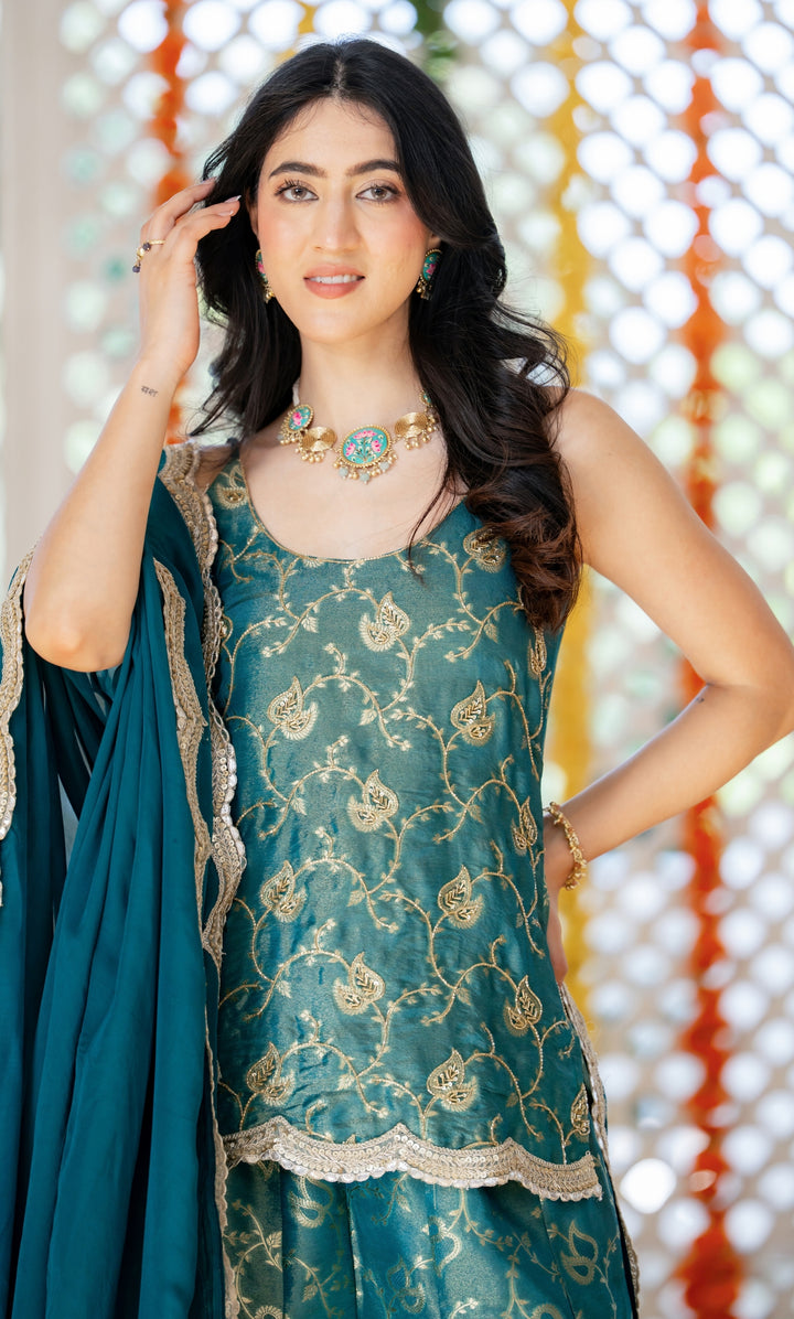 Mishka Firoza Brocade Suit Set