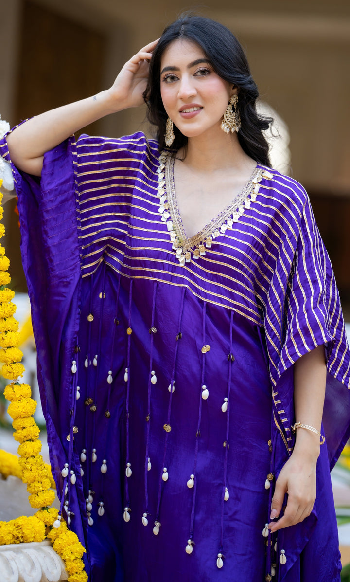 Vaani Purple Kaftan Set