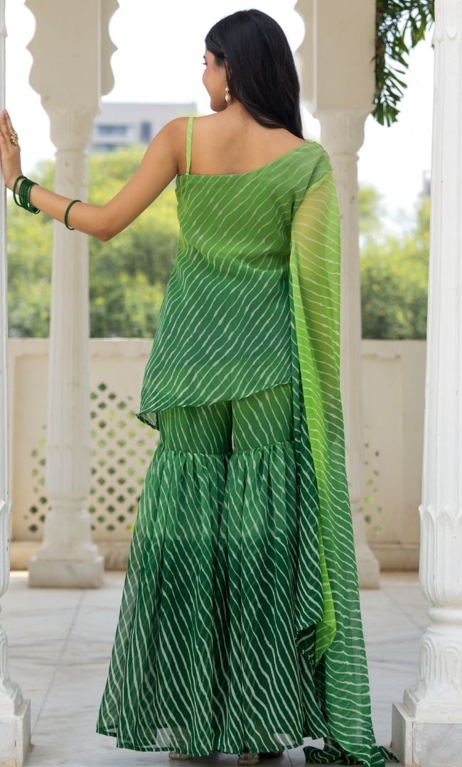 Vihana Green Leheriya Co ord Set