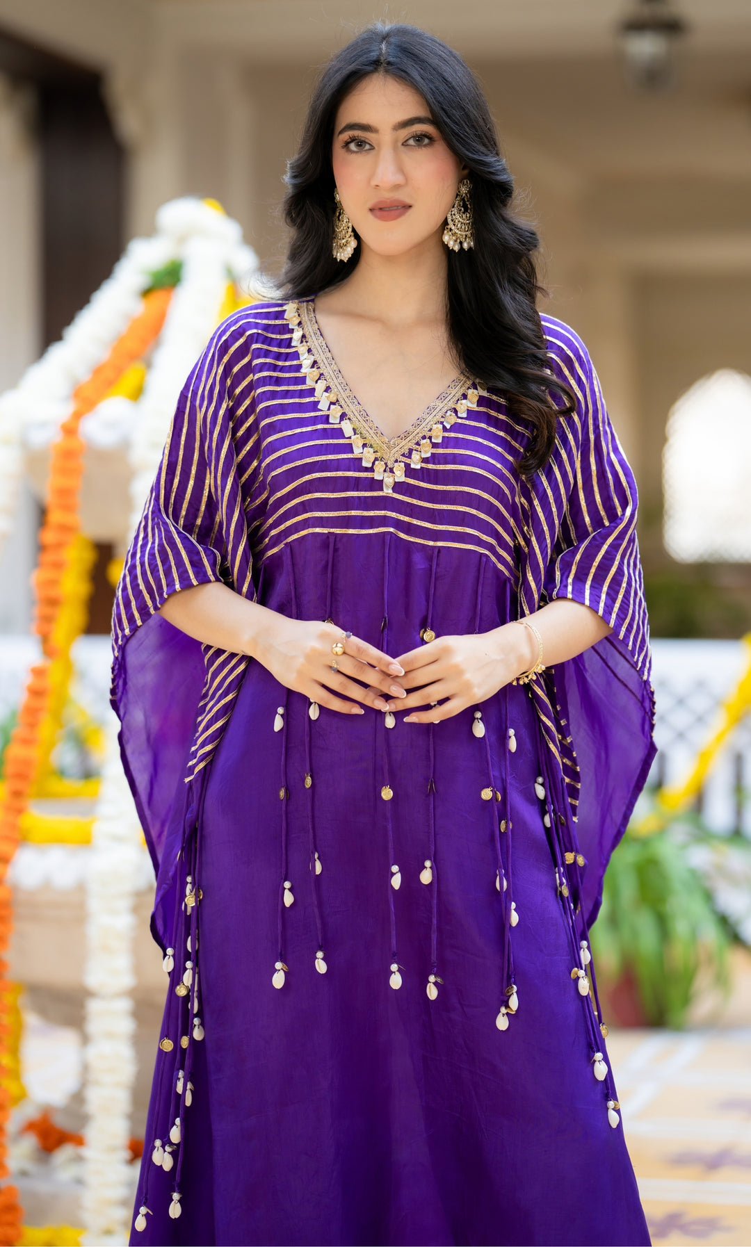 Vaani Purple Kaftan Set